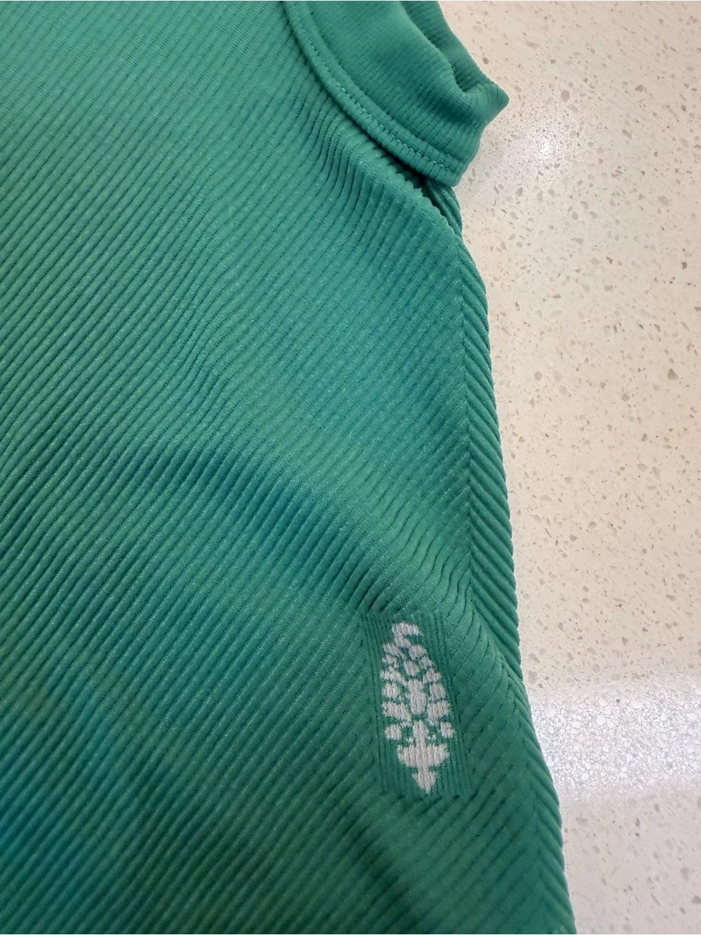 Free People Dark Teal Ribbed Tank Top